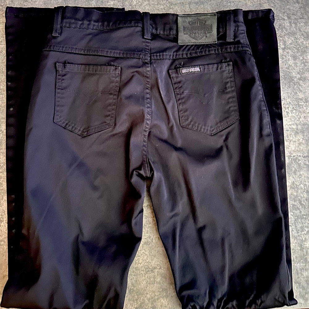 Harley Davidson silky black jeans. Excellent condition. Only worn once.